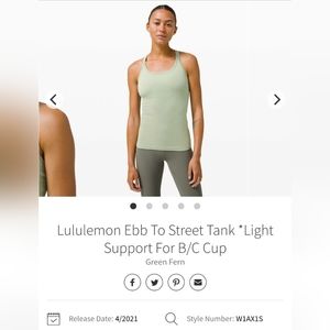 Lululemon Ebb to Street Tank
